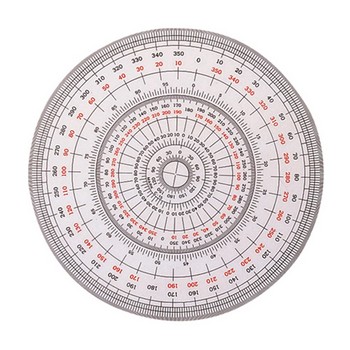 <업체별도배송>전원분도기 18cm(아톰/1개)