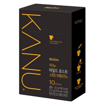 맥심카누 마일드 로스트 스위트아메리카노(5.2g*10T/동서식품) 맥심카누 마일드 로스트 스위트아메리카노(5.2g*10T/동서식품)