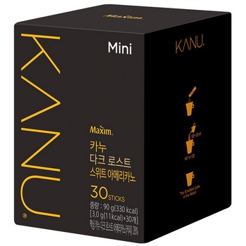 맥심카누 다크 로스트 스위트아메리카노 미니(3.0g*30T/동서식품) 맥심카누 다크 로스트 스위트아메리카노 미니(3.0g*30T/동서식품)