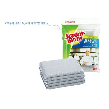 은색 망사 수세미(5입/NET-5/3M)