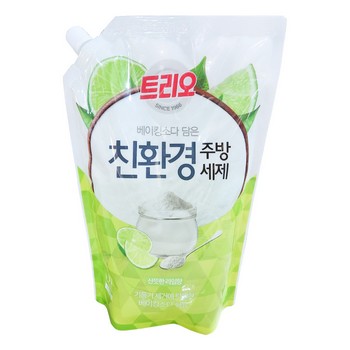 트리오 베이킹소다 담은 주방세제(리필/라임/1.2L) 트리오 베이킹소다 담은 주방세제(리필/라임/1.2L)
