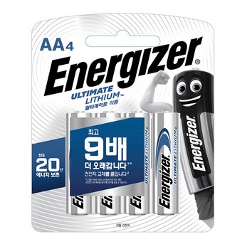 에너자이저 얼티메이트 리튬 건전지(AA4) 에너자이저 얼티메이트 리튬 건전지(AA4)