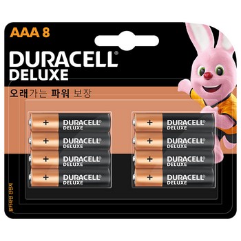 듀라셀 디럭스 알카라인 건전지(AAA8)