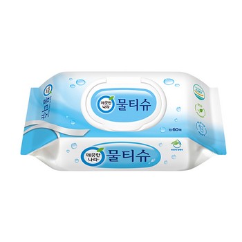 깨끗한나라 물티슈 캡형 60매 오피스디포