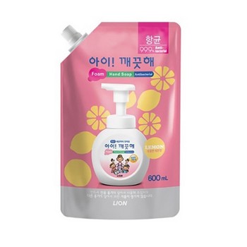 아이깨끗해 핸드워시 대용량 리필(상큼한레몬/600ml/라이온코리아) 아이깨끗해 핸드워시 대용량 리필(상큼한레몬/600ml/라이온코리아)
