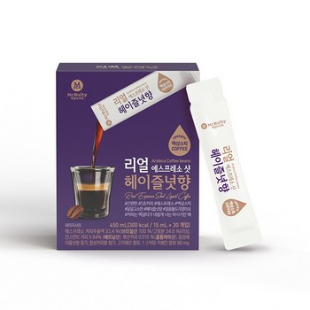 리얼 에스프레소샷 헤이즐넛향(15ml*30T/한국맥널티)