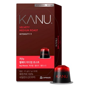 카누 네스프레소 호환캡슐 벨베티 미디엄 로스트(5.7g*10개입) 카누 네스프레소 호환캡슐 벨베티 미디엄 로스트(5.7g*10개입)