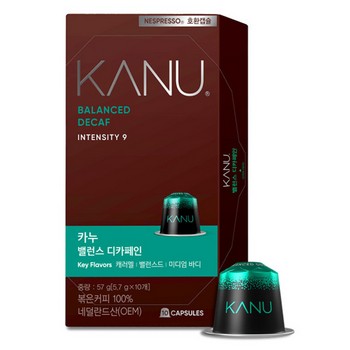 카누 네스프레소 호환캡슐 밸런스 디카페인(5.7g*10개입) 카누 네스프레소 호환캡슐 밸런스 디카페인(5.7g*10개입)