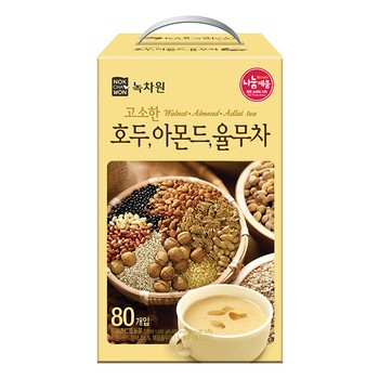 녹차원 고소한 호두 아몬드 율무차(18g*80T/녹차원)