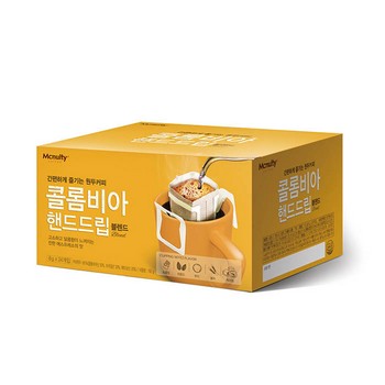 콜롬비아 핸드드립 블랜드 원두커피(8gx24T/한국맥널티)
