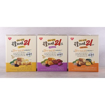 <업체별도배송>구워만든 곡물그대로21 자색고구마 단호박(1000g*2개/박스/개미식품)