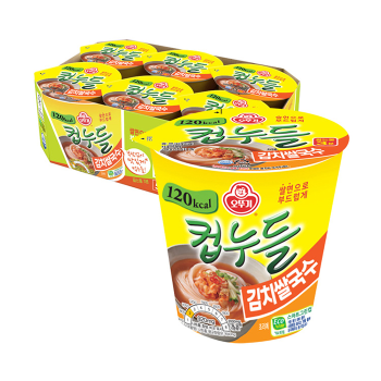 <업체별도배송>컵라면 컵누들 김치 쌀국수(38.4g*6개/오뚜기)