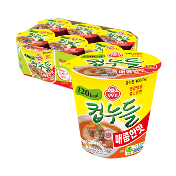 <업체별도배송>컵라면 컵누들 매콤한맛(37.8g*6개/오뚜기) <업체별도배송>컵라면 컵누들 매콤한맛(37.8g*6개/오뚜기)