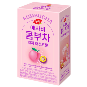 동서 애사비 콤부차 피치 패션프룻(5g*10T/동서식품)