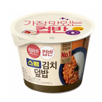 <업체별도배송>햇반 컵반 스팸김치덮밥 254g(24개/박스/CJ)