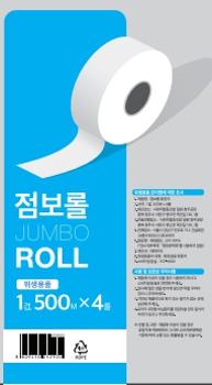 나이스데이 점보롤 화장지(1팩/500m*4롤/1겹)