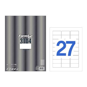 바코드용 라벨(LQ-3104/20매/27칸/폼텍) 바코드용 라벨(LQ-3104/20매/27칸/폼텍)