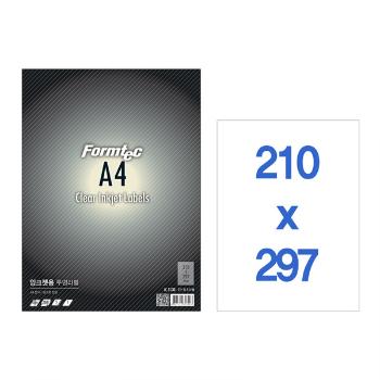 잉크젯 투명라벨(IC-3130/5매/1칸/폼텍) 잉크젯 투명라벨(IC-3130/5매/1칸/폼텍)
