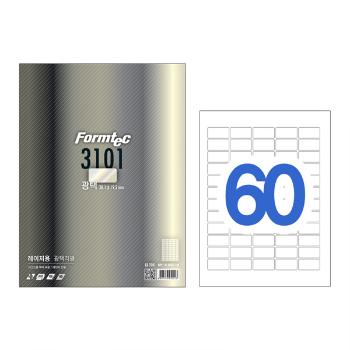 <업체별도배송>레이져 광택라벨(LB-3101/100매/60칸/폼텍) <업체별도배송>레이져 광택라벨(LB-3101/100매/60칸/폼텍)
