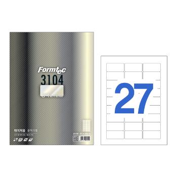레이져 광택라벨(LB-3104/100매/27칸/폼텍) 레이져 광택라벨(LB-3104/100매/27칸/폼텍)