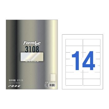 <업체별도배송>레이져 광택라벨(LB-3108/100매/14칸/폼텍) <업체별도배송>레이져 광택라벨(LB-3108/100매/14칸/폼텍)