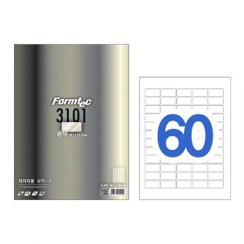 레이져 광택라벨(LA-3101/20매/60칸/폼텍)