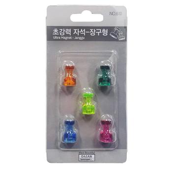 장구형초강력자석(610/MC-6/11mm/소/5개/다산)