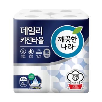 깨끗한나라 키친타올(1팩/130매*4롤/깨끗한나라)