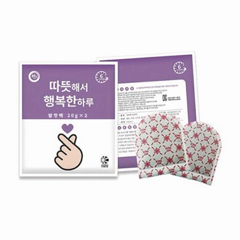 손하트 발 핫팩 40g(20g x 2개입/해피원)