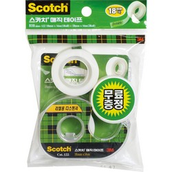 스카치 매직테이프(122A-2/18mm*16m/리필2 1/3M)