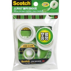 스카치 매직테이프(104A-2/12mm*11m/리필2 1/3M)