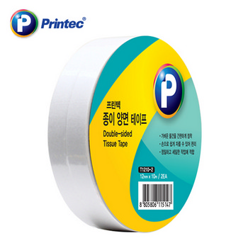종이양면테이프(2EA / T1210-2 /12mm x10m /프린텍) 종이양면테이프(2EA / T1210-2 /12mm x10m /프린텍)