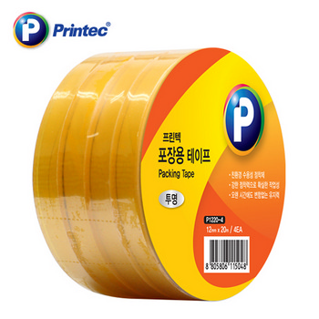 포장용테이프(투명OPP 4EA/P1220-4/12mmx20m/프린텍) 포장용테이프(투명OPP 4EA/P1220-4/12mmx20m/프린텍)