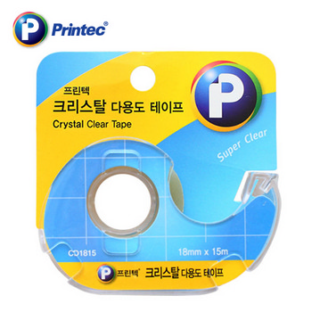 크리스탈테이프(디스펜서/ CD1815 /18mm x 15m/프린텍) 크리스탈테이프(디스펜서/ CD1815 /18mm x 15m/프린텍)