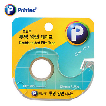 투명양면테이프(디스펜서/ DTD126D /12mm x 6.35m/프린텍)