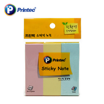 혼합스티키노트(A010/파스텔3색/프린텍)