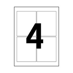 오피스라벨(4칸/100매/오피스디포) 오피스디포