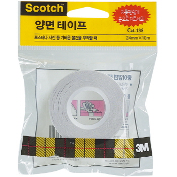 스카치 종이양면테이프(138/24mm*10M/3M)