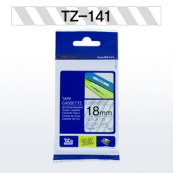 테이프카트리지(TZe-141/18mm/투명바탕,검정글씨/브라더)