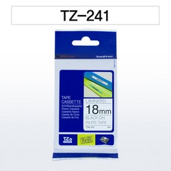 테이프카트리지(TZe-241/18mm/흰바탕,검정글씨/브라더)