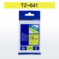 테이프카트리지(TZe-641/18mm/노랑바탕,검정글씨/브라더)