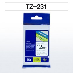 테이프카트리지(TZe-231/12mm/흰바탕,검정글씨/브라더) 테이프카트리지(TZe-231/12mm/흰바탕,검정글씨/브라더)
