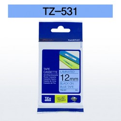 테이프카트리지(TZe-531/12mm/파랑바탕,검정글씨/브라더)