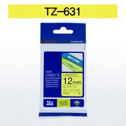 테이프카트리지(TZe-631/12mm/노랑바탕,검정글씨/브라더)