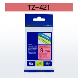 테이프카트리지(TZe-421/9mm/빨강바탕,검정글씨/브라더) 테이프카트리지(TZe-421/9mm/빨강바탕,검정글씨/브라더)