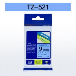 테이프카트리지(TZe-521/9mm/파랑바탕,검정글씨/브라더) 테이프카트리지(TZe-521/9mm/파랑바탕,검정글씨/브라더)