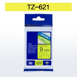 테이프카트리지(TZe-621/9mm/노랑바탕,검정글씨/브라더)