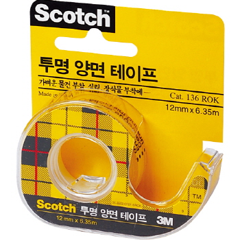 스카치 투명 양면테이프(136D/12mm*6.35M/3M) 스카치 투명 양면테이프(136D/12mm*6.35M/3M)